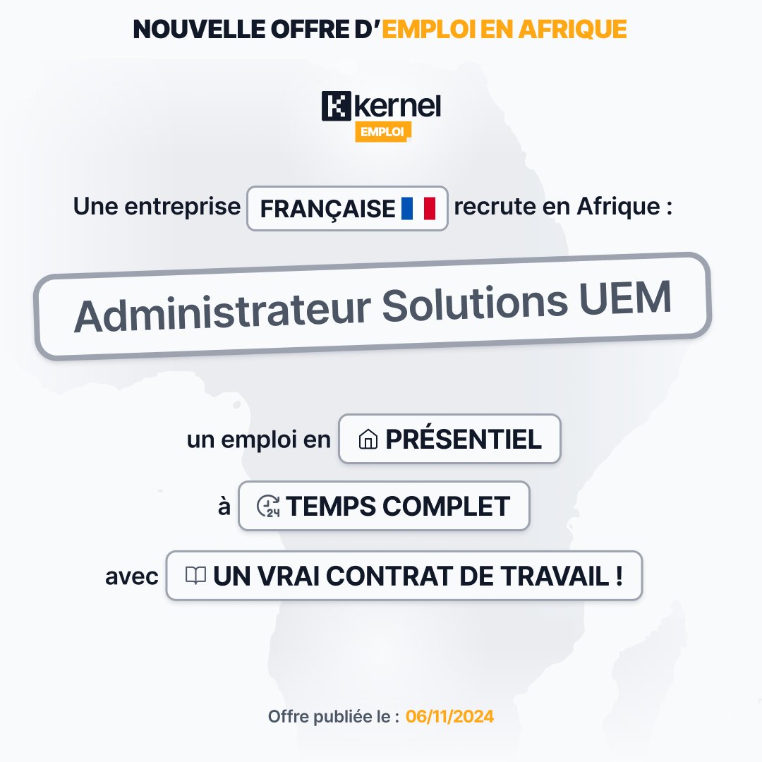 wearekernel_off's tweet photo. ๐โโ๏ธHello #twittos !
Nous avons une nouvelle opportunitรฉ pour les ๐๐๐ฆ๐ข๐ง๐ข๐ฌ๐ญ๐ซ๐๐ญ๐๐ฎ๐ซ๐ฌ ๐๐ ๐ฌ๐ฒ๐ฌ๐ญ๐ฬ๐ฆ๐๐ฌ.
๐Envoyez-nous votre candidature si vous รชtes spรฉcialisรฉ sur les ๐๐จ๐ฅ๐ฎ๐ญ๐ข๐จ๐ง๐ฌ ๐๐๐
https://t.co/RggkQf5utz
#Kernel #Emploi #Afrique #adminmaster https://t.co/iwf7pxkvZL