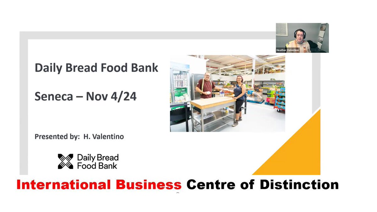 JimIntlBusiness's tweet image. #senecaproud @SenecaPoly @SenecaBusiness   Our International Trade Practitioner candidates (IBS) had a unique opportunity to gain an insider&apos;s perspective on the purpose and operations of the Daily Bread Food Bank, presented by Heather Valentino, VP. Thank you Heather!