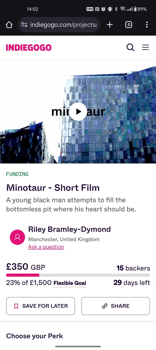 Rbdymond's tweet photo. Almost quarter of the way there! Thanks everyone who has contributed so far. Let's keep this going and get this film made 🙌🏼🎥 https://t.co/nCdP6Kai9F