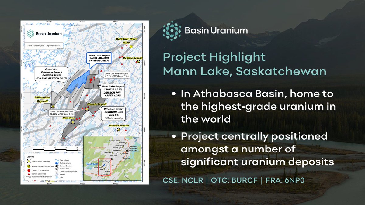 📍 Our Mann Lake Project is centrally located in the Athabasca Basin, home to the highest-grade uranium in the world

Learn more about the project👉 stockmkt.info/4aZ05fm
🇨🇦 $NCLR
🇺🇸 $BURCF
🇩🇪 FRA: 6NP0
#juniormining #MineralExploration #UraniumExploration #FutureOfMining