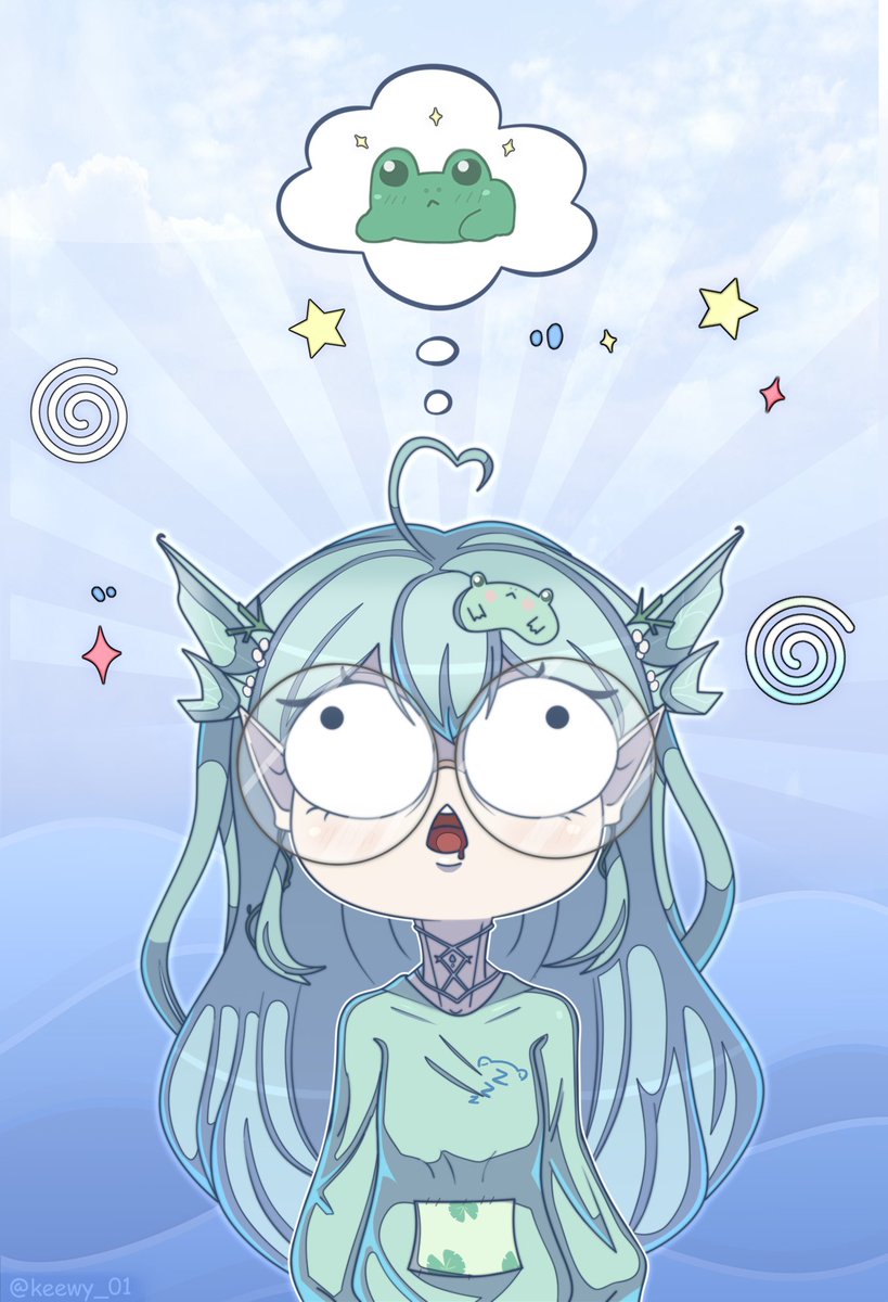 Another one of my silly YCH for <a href="/Raemyne/">Raemyne 🐸🪷 NYMPH / FROG VTUBER</a>.🐸

#Frog #Ych #YchArt #YchOpen #Art #DigitalArt #Memes #Anime #Girl  #OC #Commission #CommissionOpen