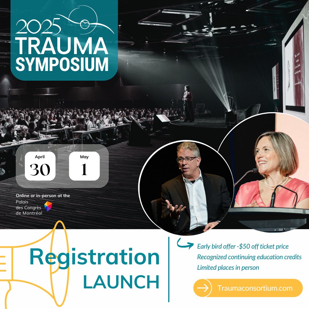 🚨 Registration Launch! 🚨  
🎓 Symposium on Child &amp; Youth Trauma  📅 April 30 and May 1, 2025  
➡️ Register here: bit.ly/40vUPOj 
#TraumaSymposium #Trauma #MentalHealth #ContinuingEducation #Education