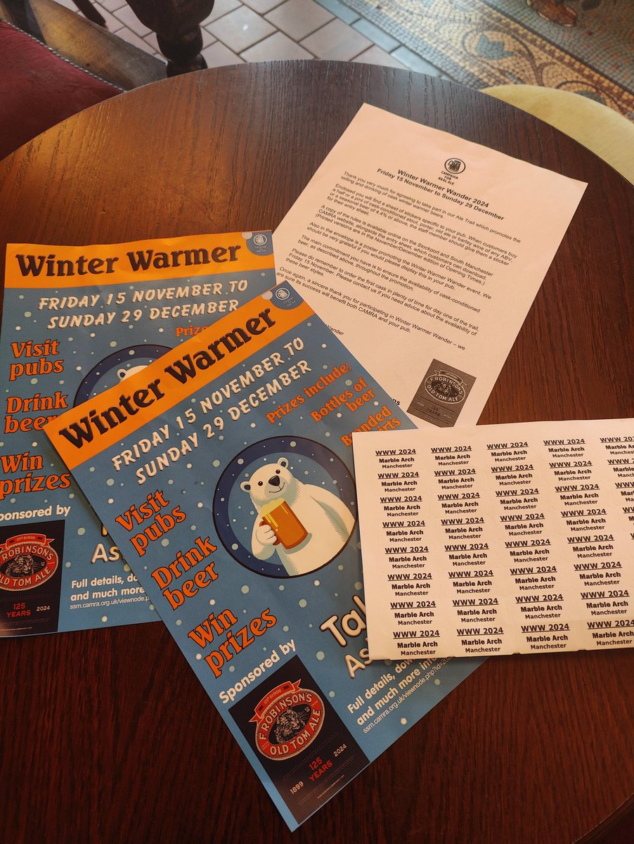 We are once again taking part in the @campaignforrealale Winter Warmer Wander which starts on Friday 15th November. 

We've got our stickers ready to give out!