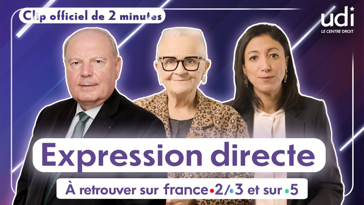 UDI_off's tweet photo. 📺 Retrouvez le clip officiel de l'UDI sur les chaînes du groupe @FranceTV ! #ExpressionDirecte

📆 Ce soir, Mercredi 6 nov., à 22h40 sur France 5
📆 Vendredi 8 nov. à 13h45 sur France 2
📆 Samedi 9 nov. à 16h35 sur France 3 https://t.co/hSNGU0PU6S