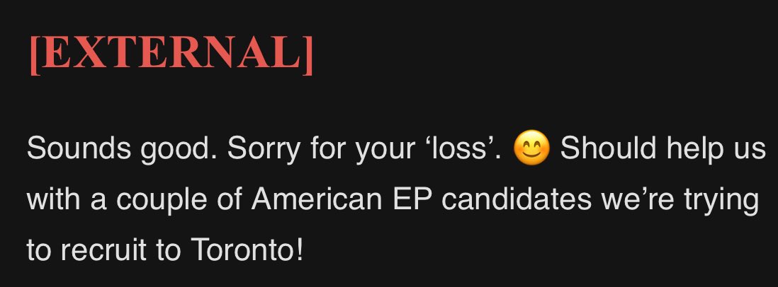 Cute joke from a collaborator in Canada thanks for lightening the mood very funny and appreciated!!!