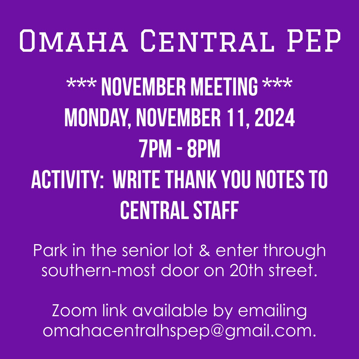 Please join us tonight for one of the most fun PEP meetings of the year!