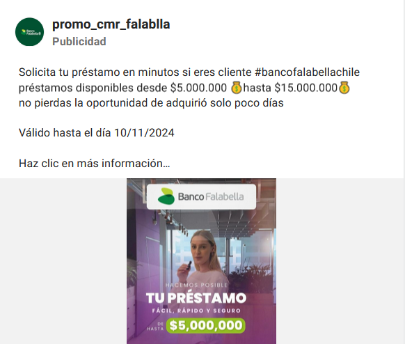 1ZRR4H's tweet image. Al menos 5 anuncios pagados en Instagram (Meta) conducen a sitio #phishing de Banco Falabella 🇨🇱

URL maliciosa: https://d9b0a51b-415d-411a-81f8-24aa650d9b66-00-1960wln2h852d.picard[.]replit[.]dev. Atacantes piden RUT, clave internet y clave dinámica y los envían a TG ⚠️

Los…
