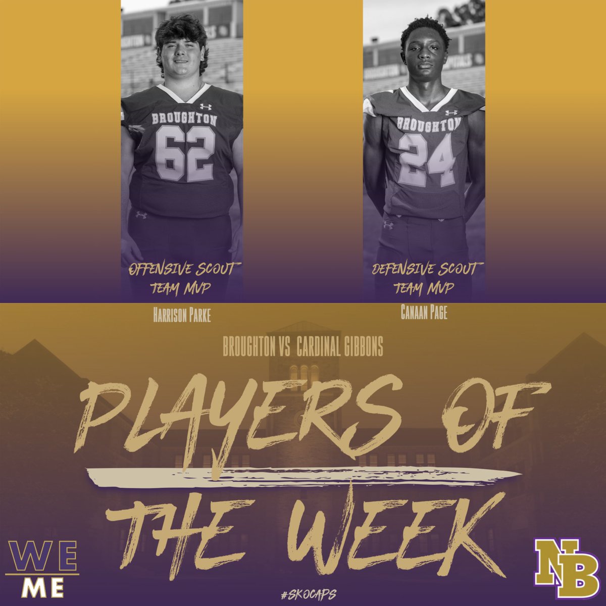 Broughton Football (@capsfootball) on Twitter photo <a href="/CAPSfootball/">Broughton Football</a> POW for weeks 9 & 10!
<a href="/GrahamMarsh73/">Graham Marsh</a>
<a href="/WebBrogdon/">Web Brogdon</a>
@sethstewart75
<a href="/hlparke3/">Harrison Parke</a>
<a href="/Matthew_Solo64/">Matthew Solomon</a>
<a href="/Latrell_Brown42/">Latrell Brown</a>
<a href="/christixnoutlxw/">Christian Outlaw</a>
<a href="/_cameronm4/">Cameron Moore</a>
#canaanpage
<a href="/Talbot_long88/">Talbot long</a>
<a href="/Coach_McGuire5/">ᴄᴏᴀᴄʜ ᴍᴄɢᴜɪʀᴇ</a>
<a href="/MRidelCreative/">MarcRidelCreative</a>
#skocaps😈 #team96 #weoverme #ohana🤙 <a href="/CAPSfootball/">Broughton Football</a> POW for weeks 9 & 10!
<a href="/GrahamMarsh73/">Graham Marsh</a>
<a href="/WebBrogdon/">Web Brogdon</a>
@sethstewart75
<a href="/hlparke3/">Harrison Parke</a>
<a href="/Matthew_Solo64/">Matthew Solomon</a>
<a href="/Latrell_Brown42/">Latrell Brown</a>
<a href="/christixnoutlxw/">Christian Outlaw</a>
<a href="/_cameronm4/">Cameron Moore</a>
#canaanpage
<a href="/Talbot_long88/">Talbot long</a>
<a href="/Coach_McGuire5/">ᴄᴏᴀᴄʜ ᴍᴄɢᴜɪʀᴇ</a>
<a href="/MRidelCreative/">MarcRidelCreative</a>
#skocaps😈 #team96 #weoverme #ohana🤙