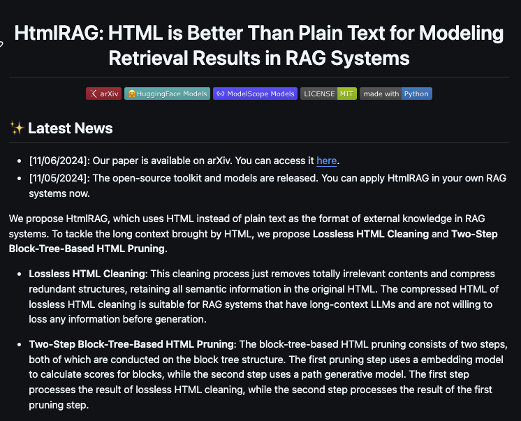 _akhaliq's tweet image. HtmlRAG

HTML is Better Than Plain Text for Modeling Retrieved Knowledge in RAG Systems
