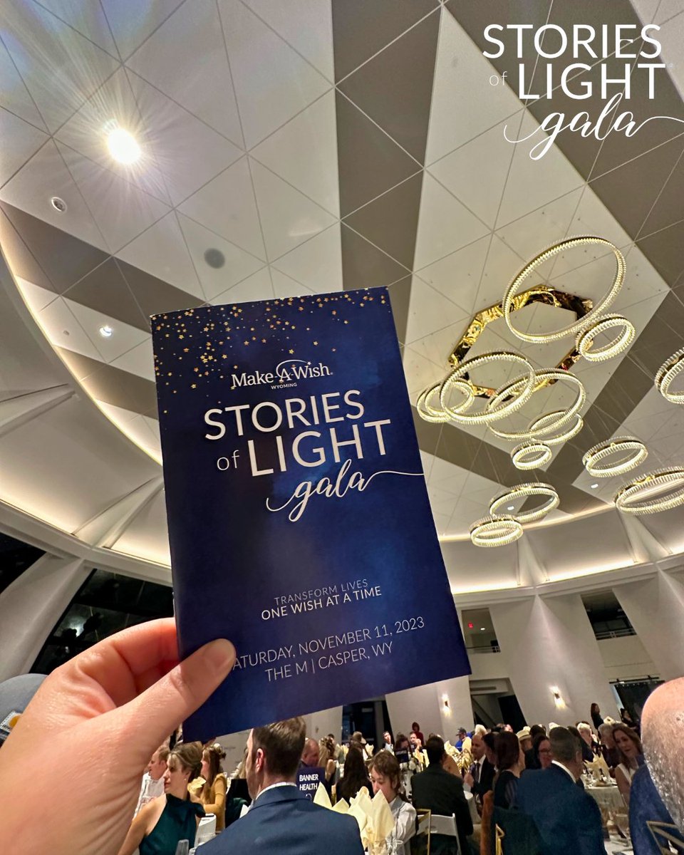 MakeAWish_WY's tweet image. The Stories of Light Gala will be held at The M again this year (234 E 1st St); friendly reminder to enter through the east doors and be prepared to enjoy the magic the Stories of Light Gala offers.

Questions? Call our office at 307-234-9474

#MakeAWishWyoming #StoriesOfLight