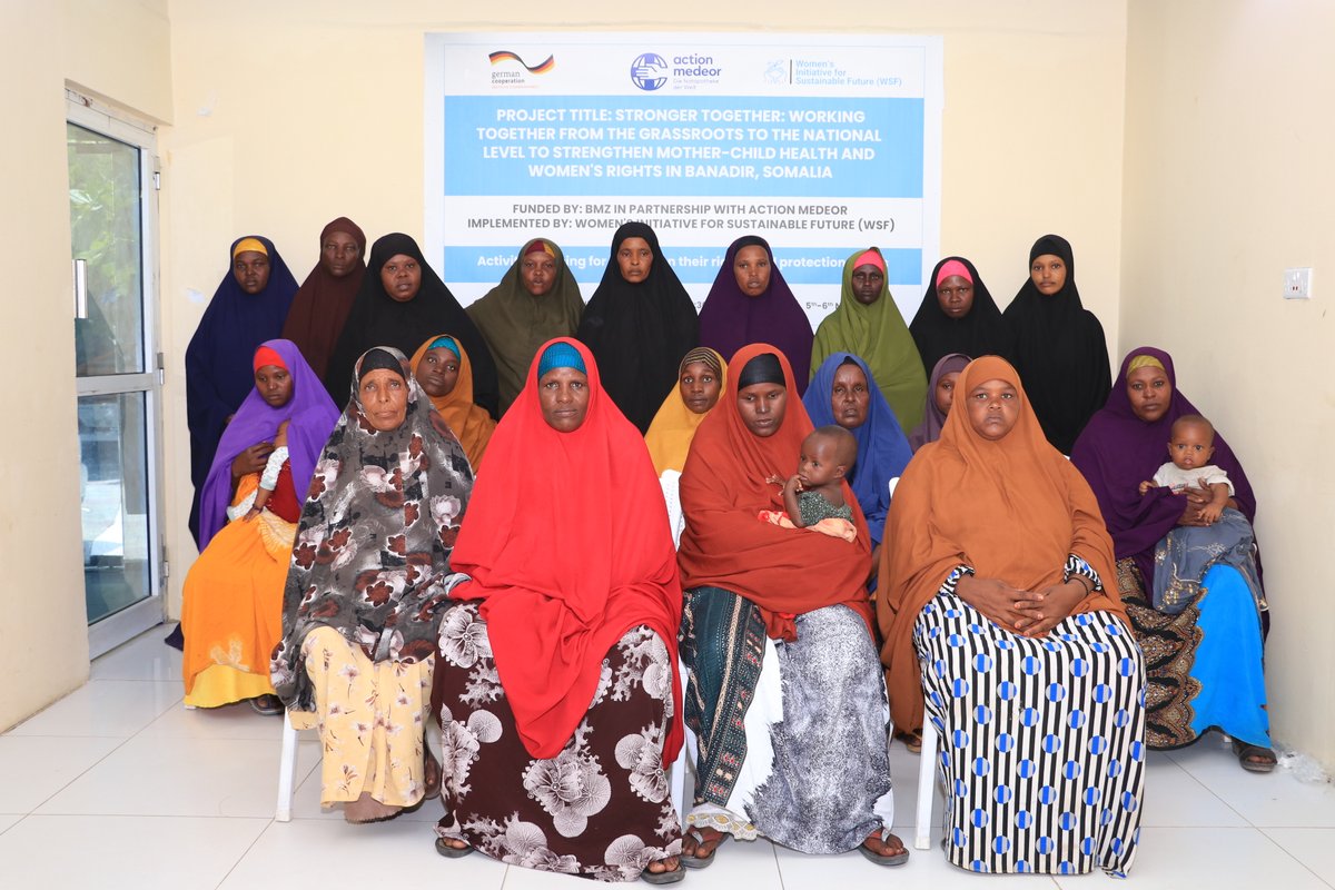 wsfsomalia's tweet photo. Women &amp; girls in IDP camps in #Deynile face high GBV risks. @wsfsomalia, supported by @BMZ_Bund and @actionmedeor, held a 2-day training for 20 women on #GBV prevention, basic psychosocial counseling, and case referrals. Empowering #IDPs strengthens #womensrights and #protection! https://t.co/uI85738Bpi
