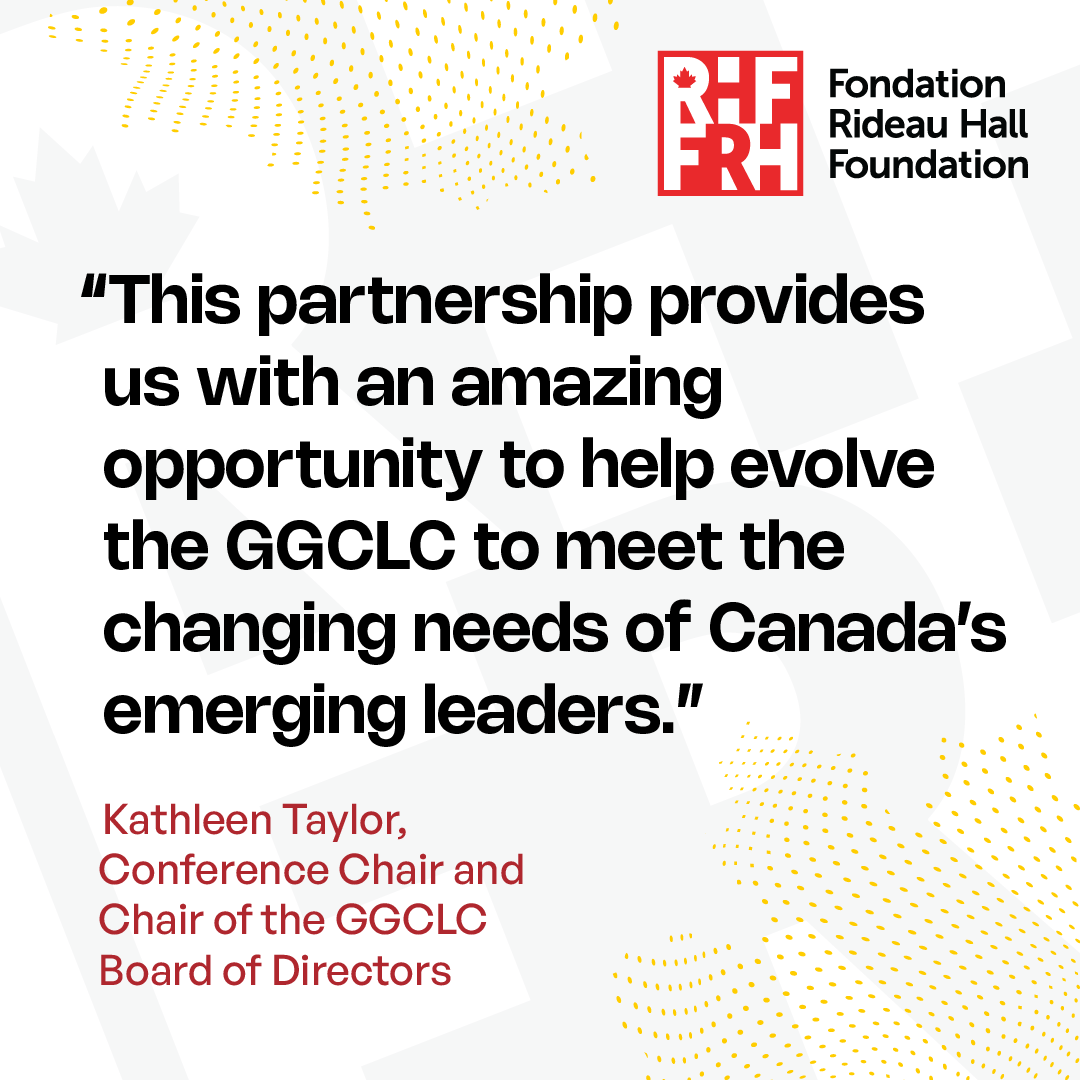GGCLC's tweet image. We are delighted to announce that today, the Governor General’s Canadian Leadership Conference joins the Rideau Hall Foundation.