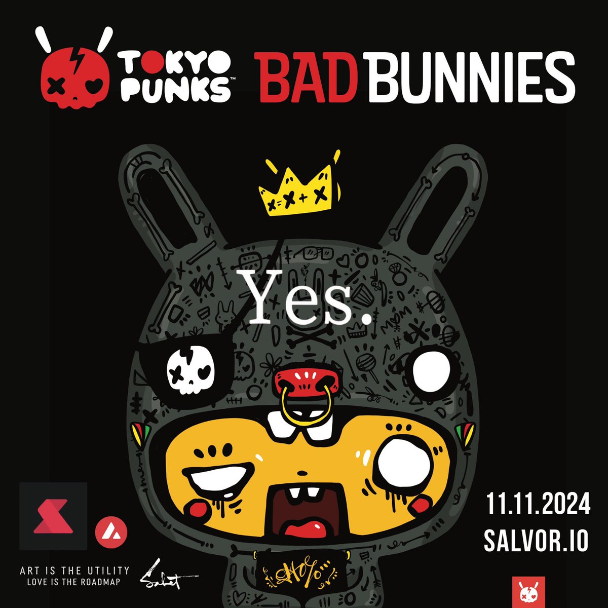 WHITELIST GIVEAWAY

We have 1 WL spot to give away for the upcoming mint of Bad Bunnies by <a href="/sabet/">sabet</a> on <a href="/salvor_io/">Salvor 🚢🔺</a> 

- Follow <a href="/sabet/">sabet</a> and <a href="/YESonAVAX/">Yes.</a> 

- Like, Repost and Comment Yes. under this post

Good luck to everyone !