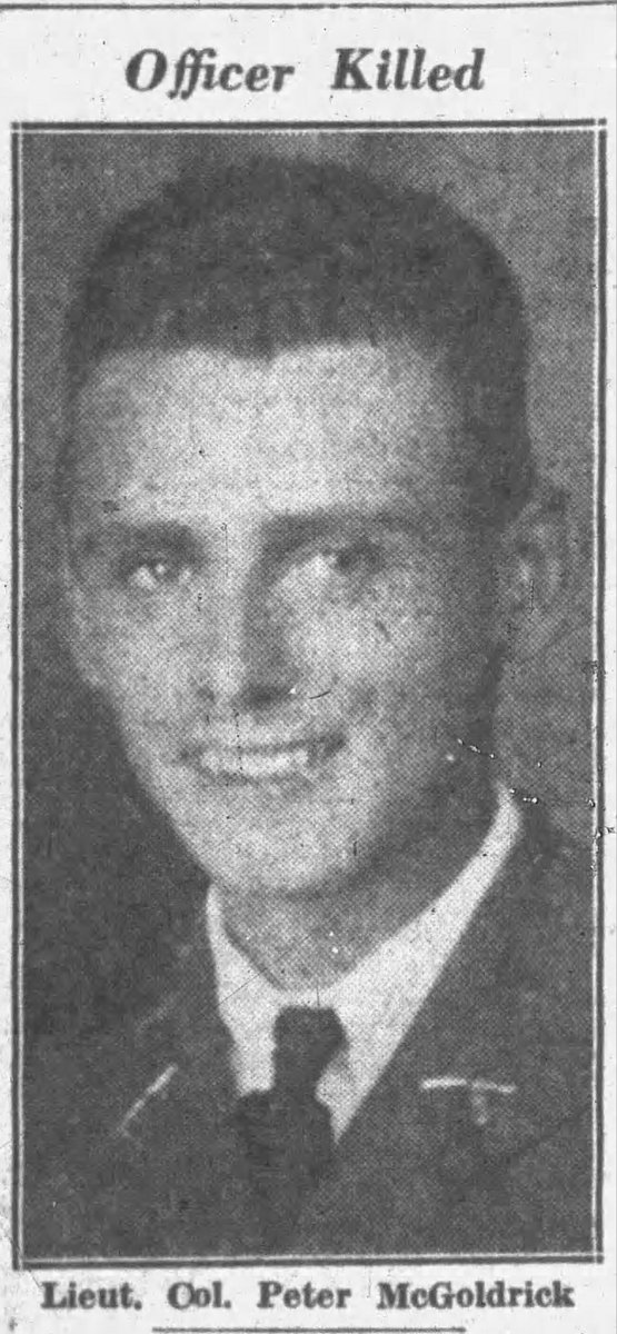 WW2Researcher's tweet image. Lieutenant Colonel Peter McGoldrick, of Lee,   Massachusetts, and the Commanding Officer of the 79th Fighter Group, was killed when his plane crashed into a mine field near Charing Cross, Egypt, on November 6, 1942, 82 years ago today. @WW2Researcher @AFmuseum @natvetsmuseum