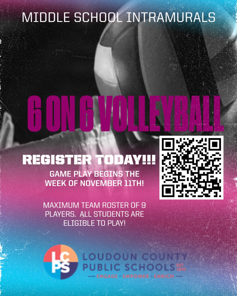 Volleyball Time!  Middle school intramurals will shift gears to indoor sports for the second and third quarter.  Volleyball sign up is occuring now with week 1 pool play scheduled to begin at schools next week!