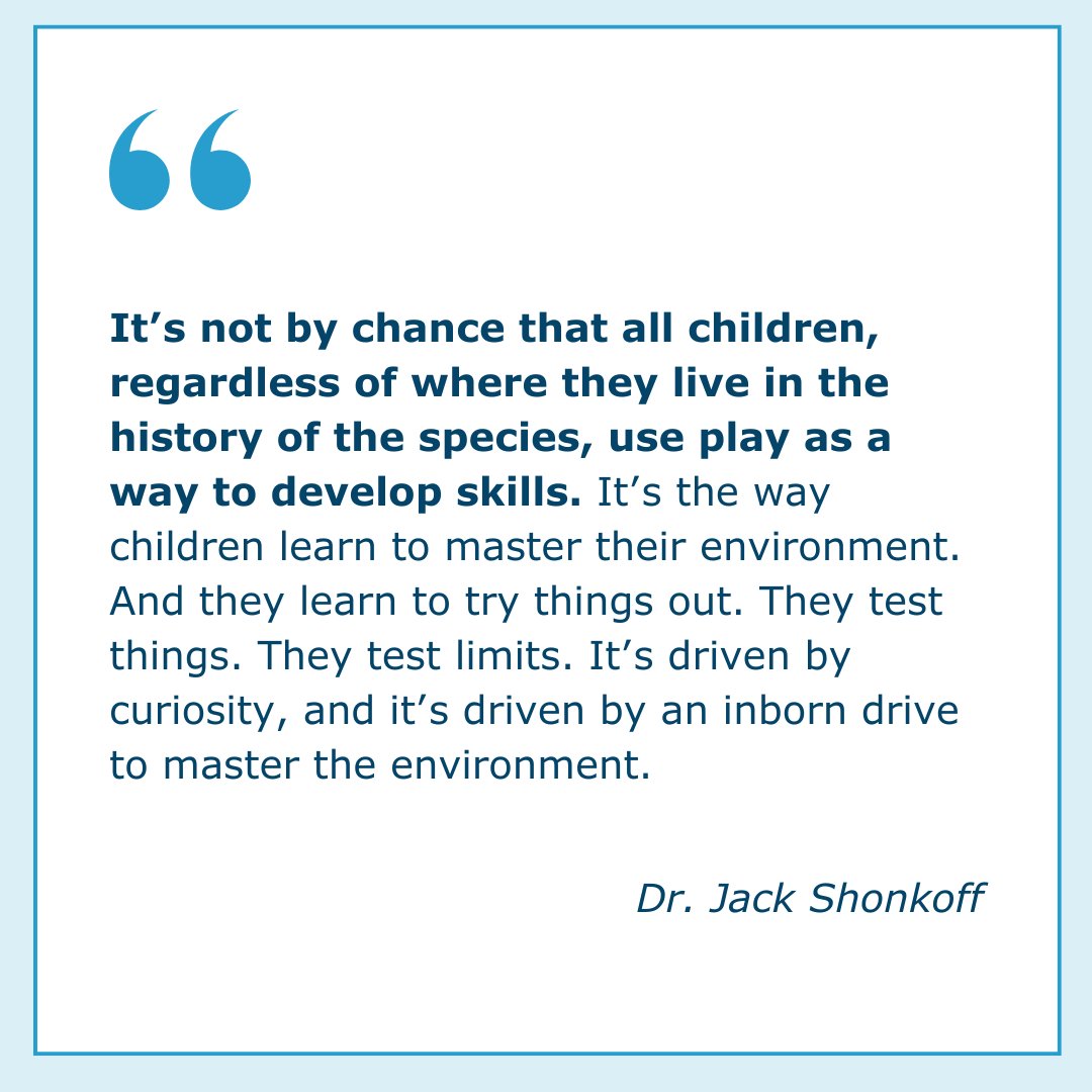 Play contributes to sturdy brain architecture, the foundations of lifelong health, and the building blocks of resilience. Learn more about the importance of play in early childhood and hear from Dr. Jack Shonkoff in this episode of our podcast 🎧 bit.ly/3O4CgKi