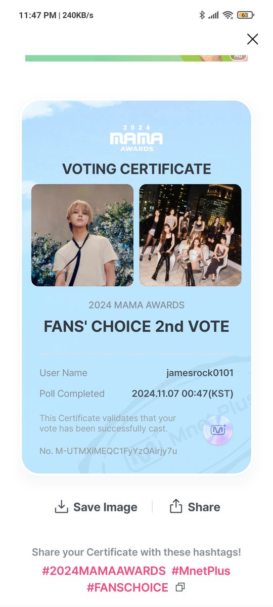 jamesrock01's tweet photo. @TFVUnion #2024MAMAVOTE #twice https://t.co/tsdNiL36wt