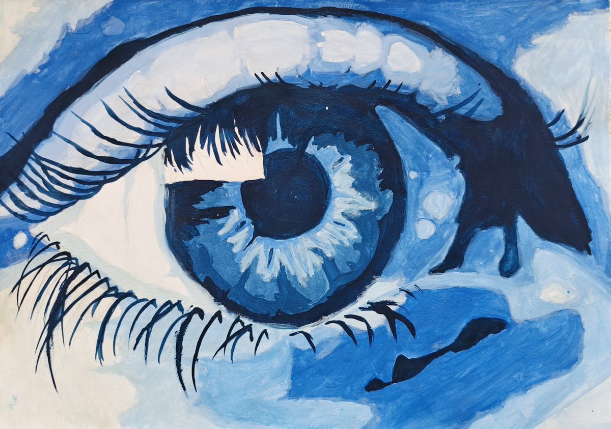 design_ehs's tweet image. Some more great eye studies from S2, this time from Alivya, Marley, Nell and Zahra! Keep up the hard work 👁️🖼️🌟🎨