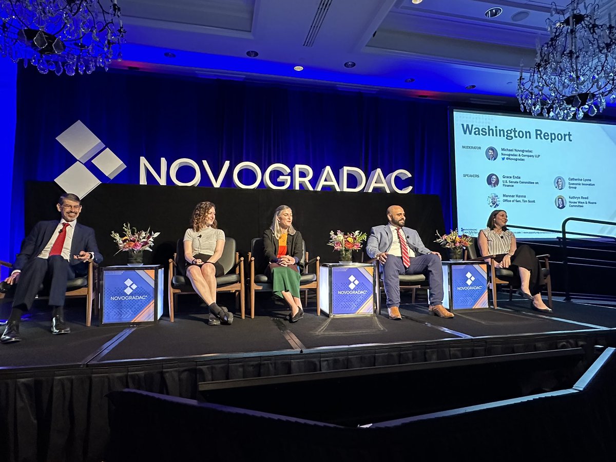 NovogradacNews's tweet photo. Michael @Novogradac and the Washington Report panelists are discussing election results and potential implications for opportunity zones. #NovocoOZ https://t.co/U2a75w7gJO