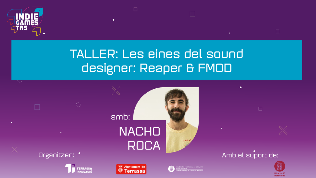 CITM_UPC's tweet photo. Tarda al #CITM: Participa en un taller pràctic amb tecnologies recents en producció sonora. Descobreix com donar vida als teus projectes amb tècniques i eines usades en jocs reconeguts internacionalment! 🎶
⚠️ Entrada gratuïta, però places limitades! No et quedis sense!
🔗 inscripcions: https://t.co/43M66q6CkJ
#indiegamestrs #videojocs #videogames