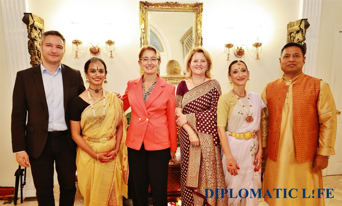 Diwali celebration with ambassador Sanjay Rana and his wife Barbara Jaworska in Sofia.