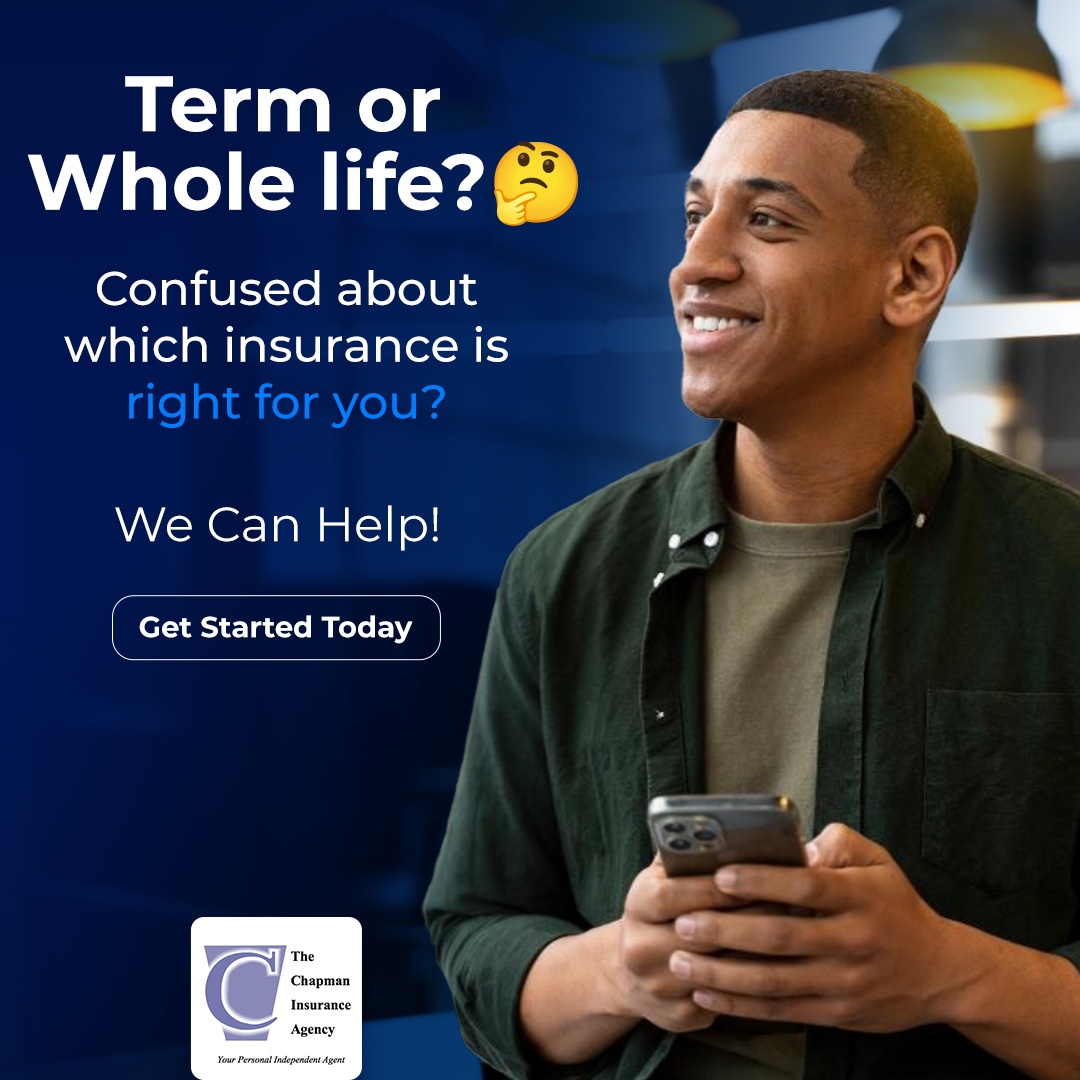 ChapmanInsu1's tweet image. Confused about term vs. whole life insurance? 😕 Our experts can help you understand the pros and cons of each and choose the right policy for your goals. 
#LifeInsuranceOptions #InsuranceAdvice #TheChapmanInsuranceAgency