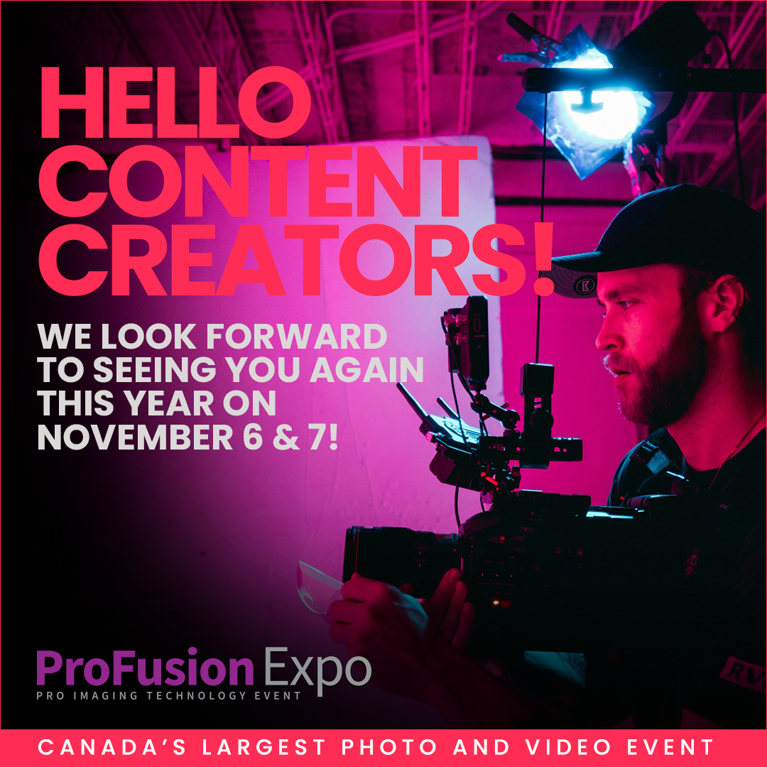 ProFusionExpo's tweet image. #profusionexpo2024 in Toronto is underway! Join us at the MTCC over the next two days for exclusive hands-on demonstrations, presentations from industry insiders, a chance to win a $2000 Vistek shopping spree and more! Visit bit.ly/2MNrqKP