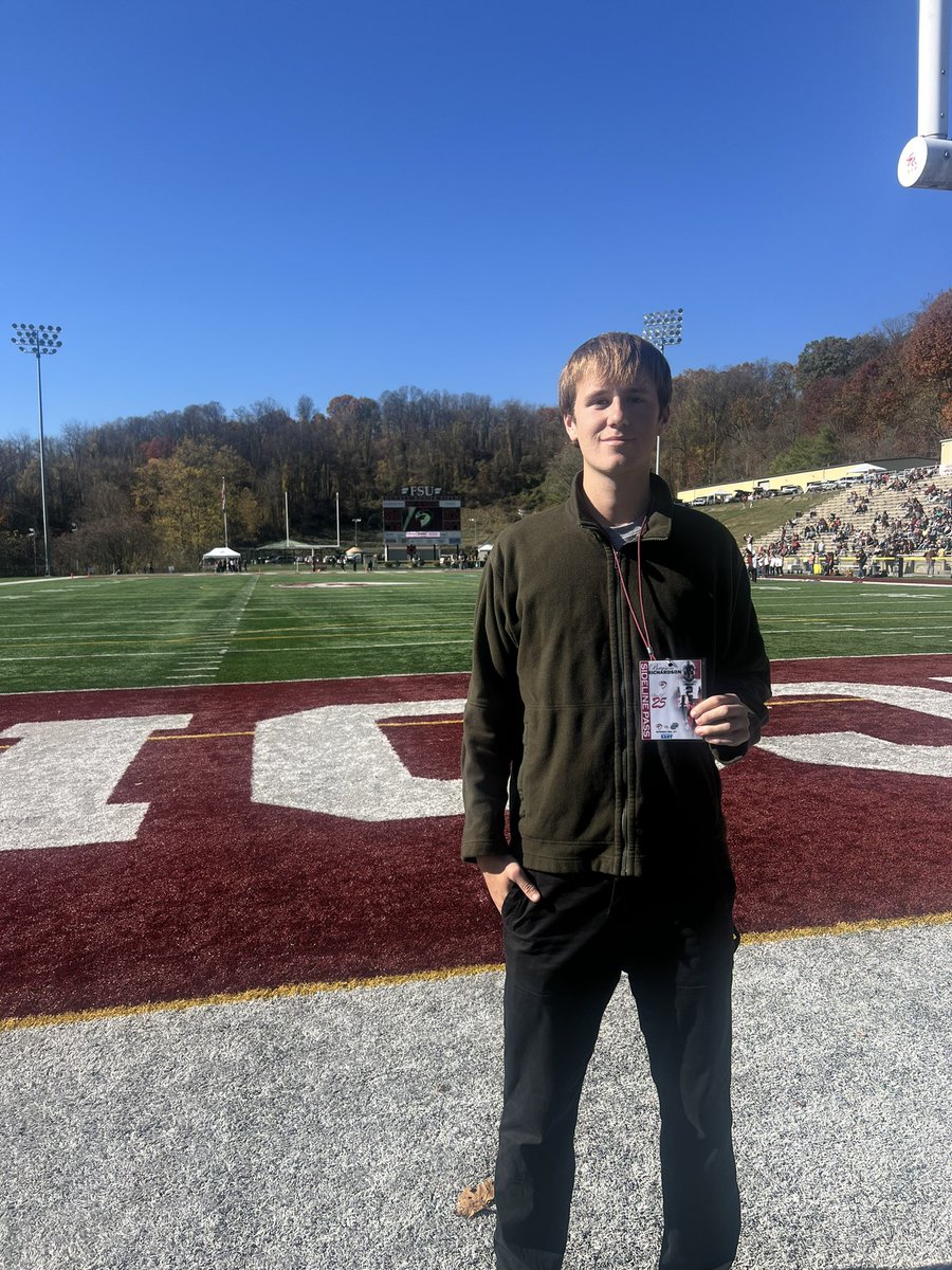brysonrichKP's tweet photo. I would like to thank @CoachAdamWhite the opportunity to see campus and learn more about @FairmontStateFB . It was a great game to see and I appreciate the whole staff for being so welcoming. I look forward to coming back. https://t.co/yvZl1wBL2p
