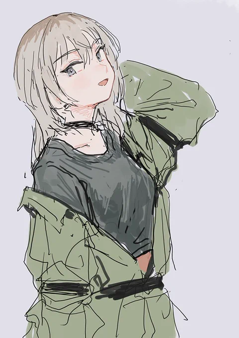 全然描く時間がないので30分だけ落書きして寝る 