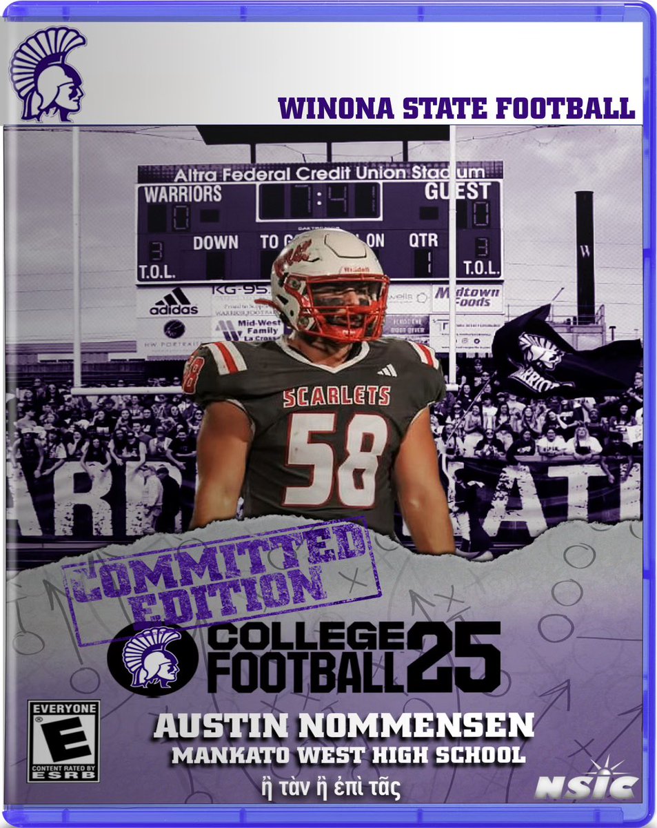 Austin Nommensen (@austinnommense1) on Twitter photo COMMITTED 🟣⚪️ GO WARRIORS!!
<a href="/Coach_Bergy/">Brian Bergstrom</a> <a href="/Coach_Tuley/">Ryan Tuley</a> <a href="/CoachCosgrove18/">Charlie Cosgrove</a> <a href="/WinonaState_FB/">Winona State Football</a>
<a href="/mwscarletfb/">MW Scarlet Football</a> COMMITTED 🟣⚪️ GO WARRIORS!!
<a href="/Coach_Bergy/">Brian Bergstrom</a> <a href="/Coach_Tuley/">Ryan Tuley</a> <a href="/CoachCosgrove18/">Charlie Cosgrove</a> <a href="/WinonaState_FB/">Winona State Football</a>
<a href="/mwscarletfb/">MW Scarlet Football</a>