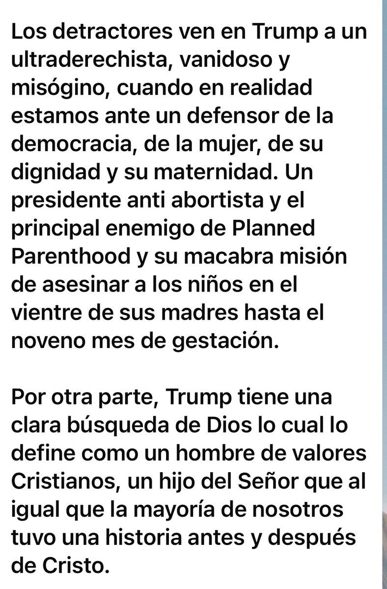 AidaCarrion1's tweet photo. 🚨🚨🚨Para los que apoyan y odian al Presidente @realDonaldTrump #NICASFORTRUMP #CATOLICOSPORTRUMP #HISPANOSPORTRUMP 🙏🇺🇸 https://t.co/zvb5ba6r2A
