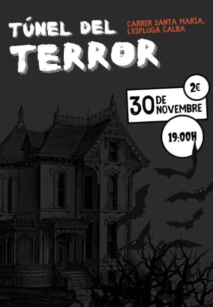 El Túnel del Terror cancel·lat el passat dia 2 per la pluja, ja té nova data: el 30 de novembre.
#somtrescentsipico #esplugacalba