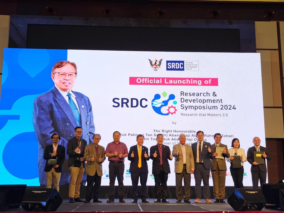 simkuihian's tweet image. The 2nd Sarawak Research And Development Council (#SRDC) Symposium 2024

dayakdaily.com/sarawak-resear…

SRDC set up in 2019 under MEITD Sarawak.  Had taken photo of their incredible progress and shared in the post, under Dr Peter Morin Nissom, Dr Ivan Yap and the energetic young team.