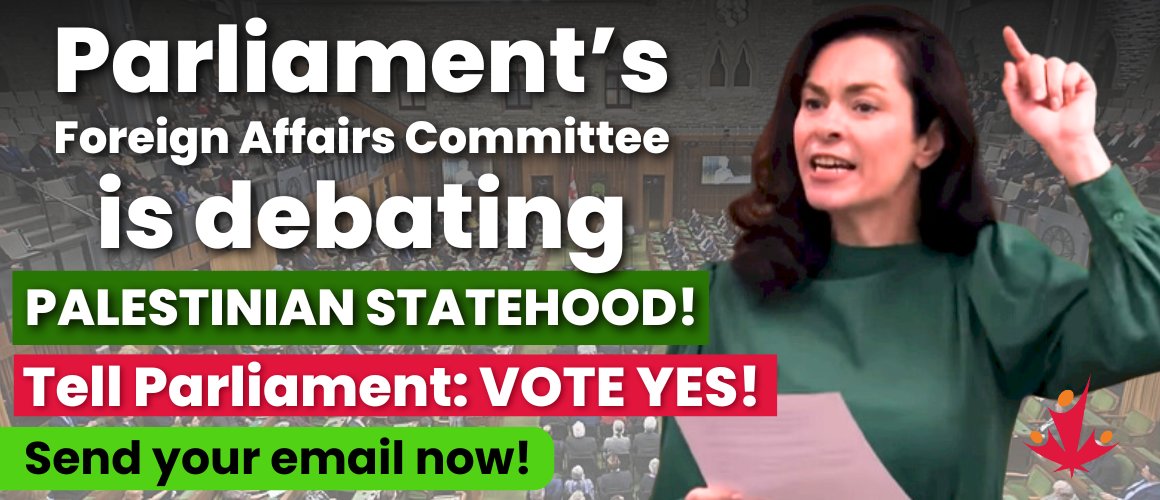 🚨Act now! Parliament's foreign affairs committee is debating whether Canada should recognize the State of Palestine, and join 146 countries who already do so. Send an email now to the committee members and <a href="/JustinTrudeau/">Justin Trudeau</a>: cjpme.org/recognize_pale…