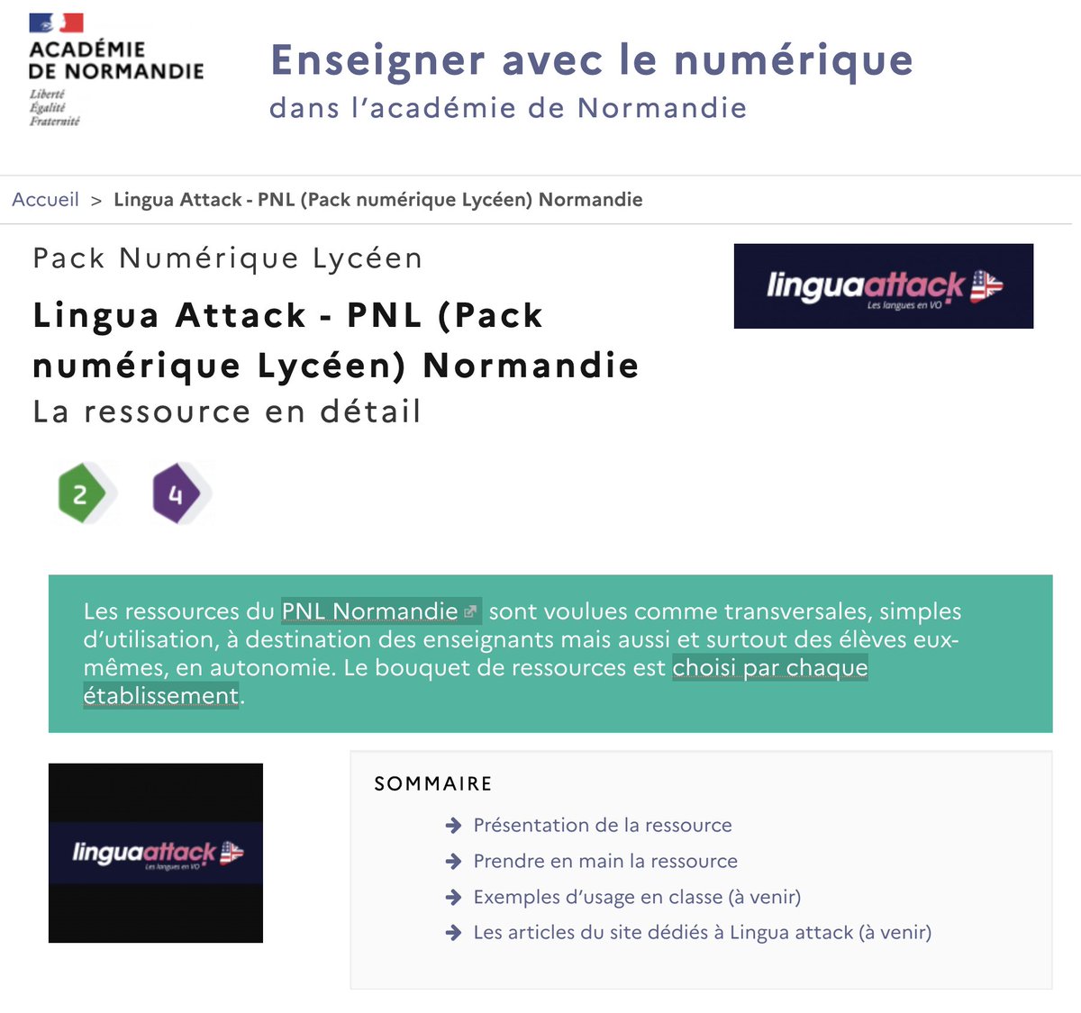 Ravi d’annoncer que Lingua Attack est maintenant disponible dans tous les lycées de Normandie ! Un grand merci à la <a href="/RegionNormandie/">Région Normandie</a> et à la <a href="/DraneNormandie/">DRANE Normandie</a>.
Nous équipons désormais 45% des lycées français !
<a href="/EdwigeNamboka/">Namboka</a> <a href="/HerveBelloc/">Hervé Belloc</a> #LanguesVivantes <a href="/EdtechFrance/">EdTech France 🇫🇷🇪🇺</a> <a href="/sgAFINEF/">AFINEF</a>