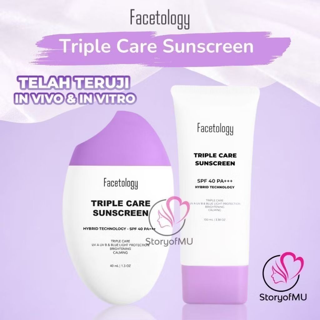 vernandaputro's tweet photo. Cek (BPOM) Facetology [NON COMEDOGENIC SUNSCREEN TESTED] Triple Care Sunscreen SPF 40 PA+++ 40ML / 100ML dengan harga Rp63.000. Dapatkan di Shopee sekarang! https://t.co/vtwzkTFExS https://t.co/6M6G9RdT6C