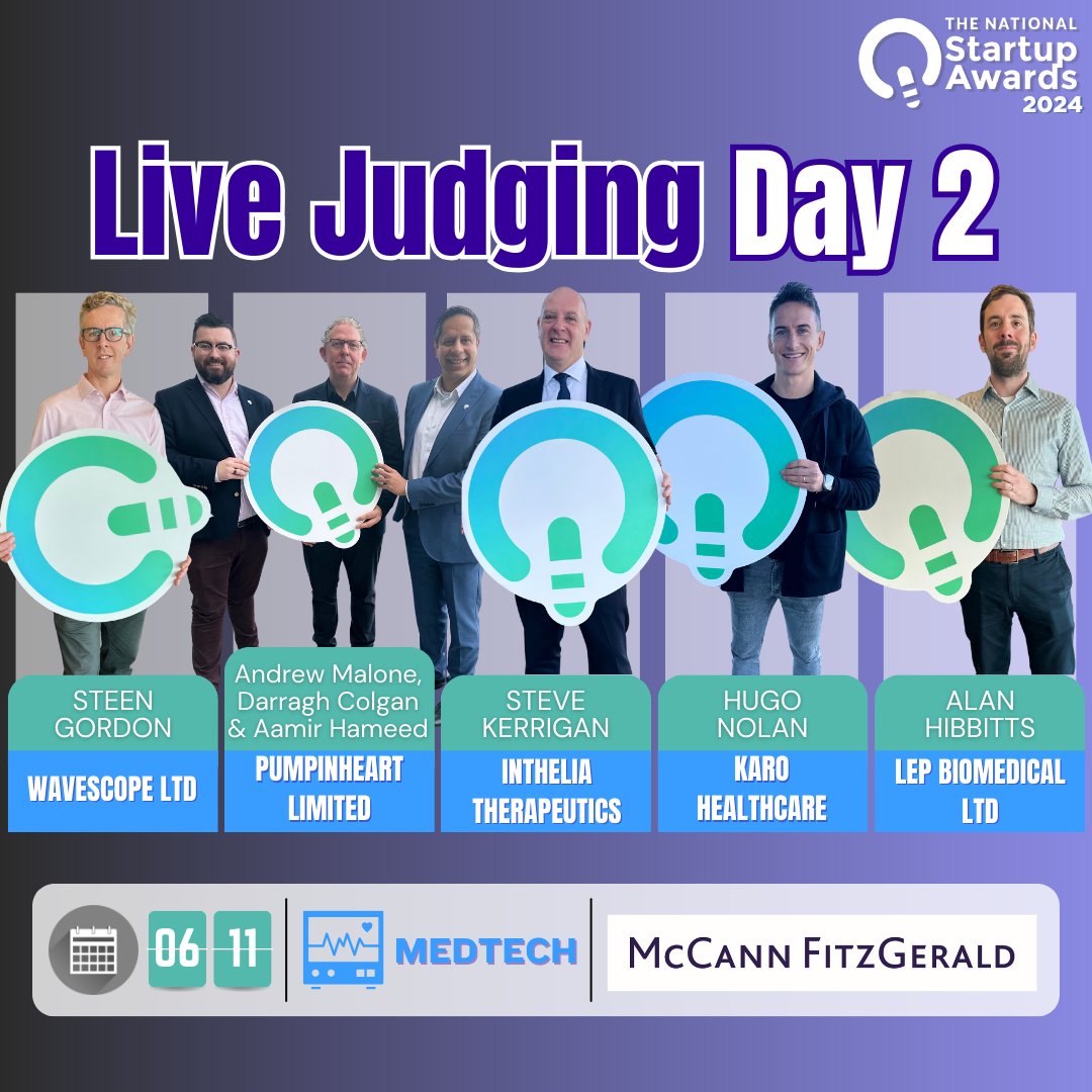 Startups Ireland (@startupsireland) on Twitter photo Here is a spotlight of this year's finalists in the Medtech Category.
Wavescope Ltd
Pumpinheart Limited - <a href="/DrAamirHameed/">Aamir Hameed</a>
<a href="/Intheliatx/">Inthelia Therapeutics</a>
<a href="/KaroIreland/">Karo.ie</a>
<a href="/LepBiomedical/">LEP Biomedical</a>
Presented Online - Spryt - <a href="/neilldun/">Neill Dun</a>
#yourstartupjourney #Startups #SUA2024 #NSA2024 #nationalstartupawards2024 Here is a spotlight of this year's finalists in the Medtech Category.
Wavescope Ltd
Pumpinheart Limited - <a href="/DrAamirHameed/">Aamir Hameed</a>
<a href="/Intheliatx/">Inthelia Therapeutics</a>
<a href="/KaroIreland/">Karo.ie</a>
<a href="/LepBiomedical/">LEP Biomedical</a>
Presented Online - Spryt - <a href="/neilldun/">Neill Dun</a>
#yourstartupjourney #Startups #SUA2024 #NSA2024 #nationalstartupawards2024