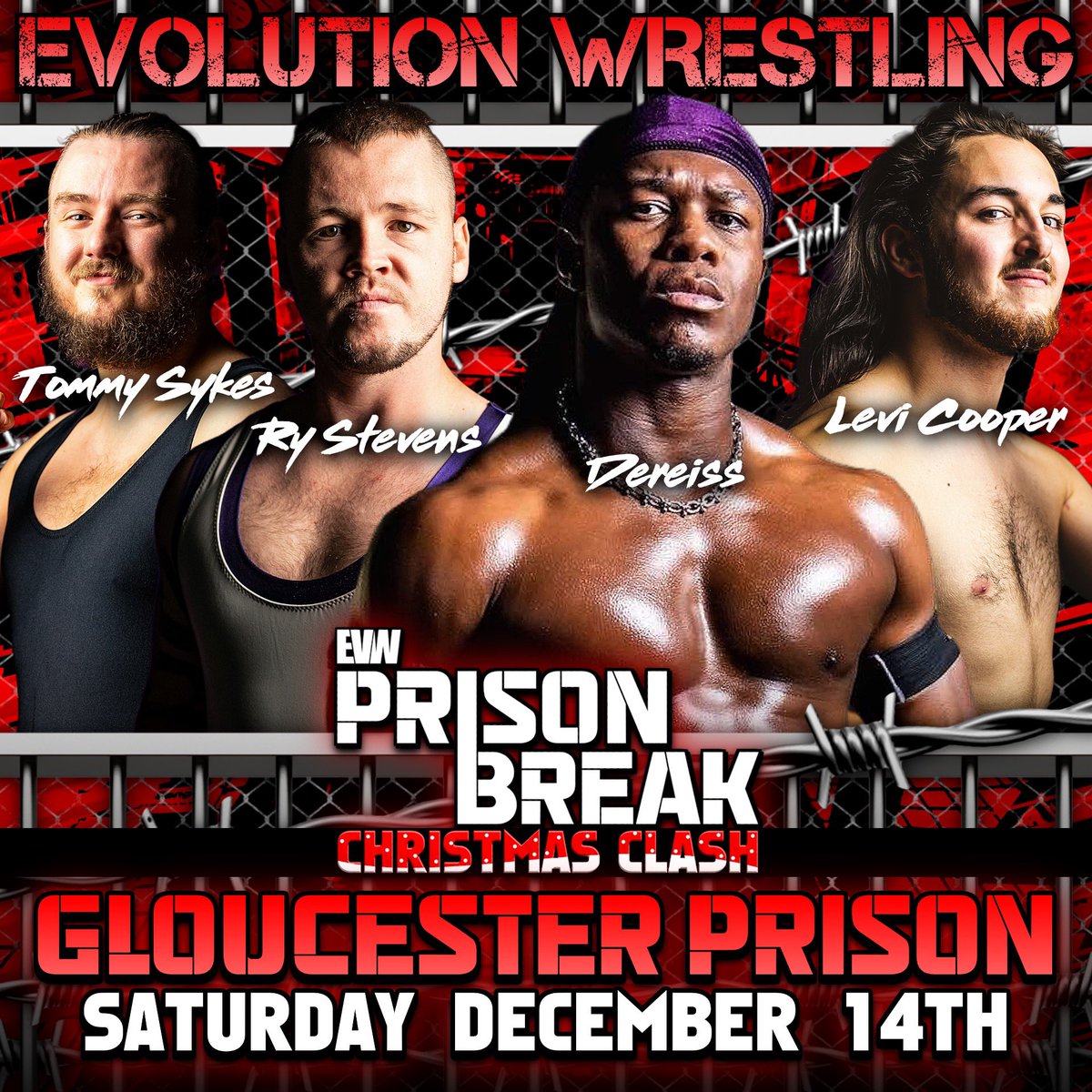 Evolution Wrestling (@evolutionwres) on Twitter photo EVW comes to GLOUCESTER PRISON
When we said this show is selling fast, we meant it!
10 FRONT ROW seats left
5 SECOND ROW seats available 
STANDING Available too
Grab yourself a ticket NOW for our OVER 18s event live at Gloucester Prison, DEC 14TH!
evolutionwrestling.bigcartel.com EVW comes to GLOUCESTER PRISON
When we said this show is selling fast, we meant it!
10 FRONT ROW seats left
5 SECOND ROW seats available 
STANDING Available too
Grab yourself a ticket NOW for our OVER 18s event live at Gloucester Prison, DEC 14TH!
evolutionwrestling.bigcartel.com