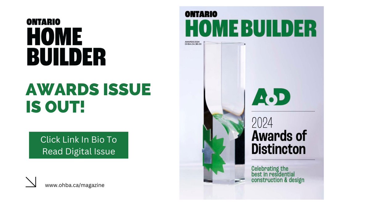 The Awards issue is out!  Read our recap of OHBA's annual conference and celebrate the best of the best in 50 categories in residential construction and design.
#homebuilding