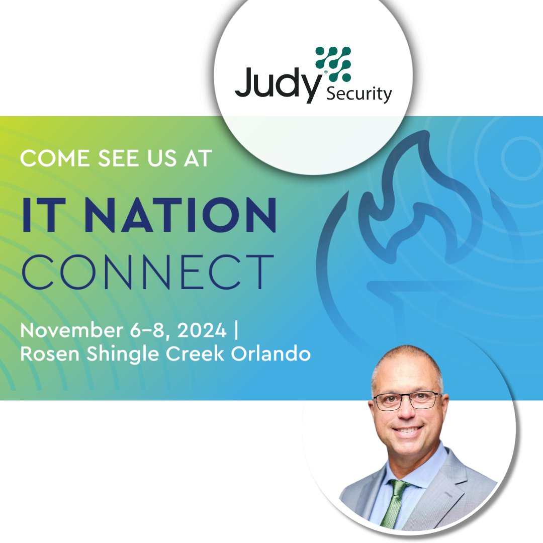 Judy_Security's tweet photo. We're thrilled to announce that we'll be exhibiting at this year's @TheITNation Connect—the premier thought-leadership conference for MSPs.

☀️ Join us under the golden sun
📍 @RosenShingleCr
📅 November 6-8, 2024
🔗 https://t.co/hhCchxBsDQ

#ITNation #MSP #MSSP #MeetJudy https://t.co/9jKf0BjwXd