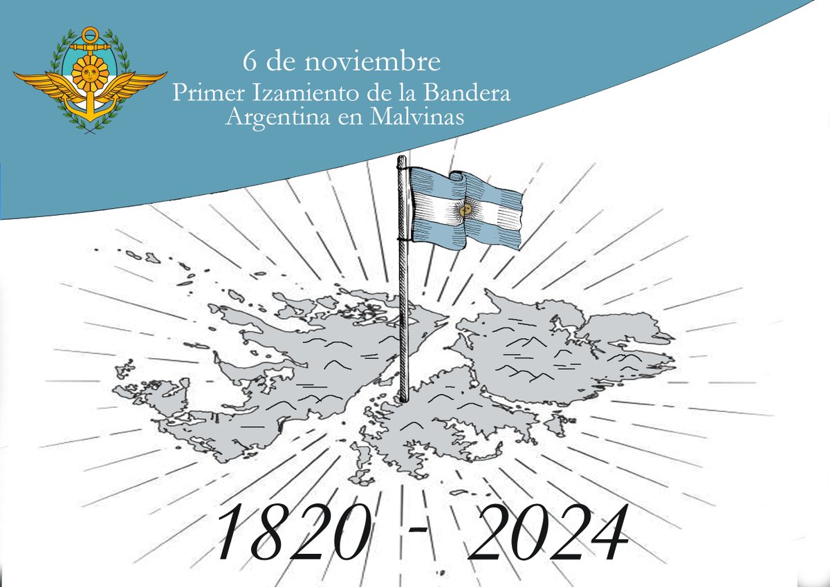 #HOY Se conmemora el 204° Aniversario del primer izamiento de la bandera argentina en las Islas Malvinas.

#PrimerIzamiento
#FuerzasArmadas 
#EstadoMayorConjunto