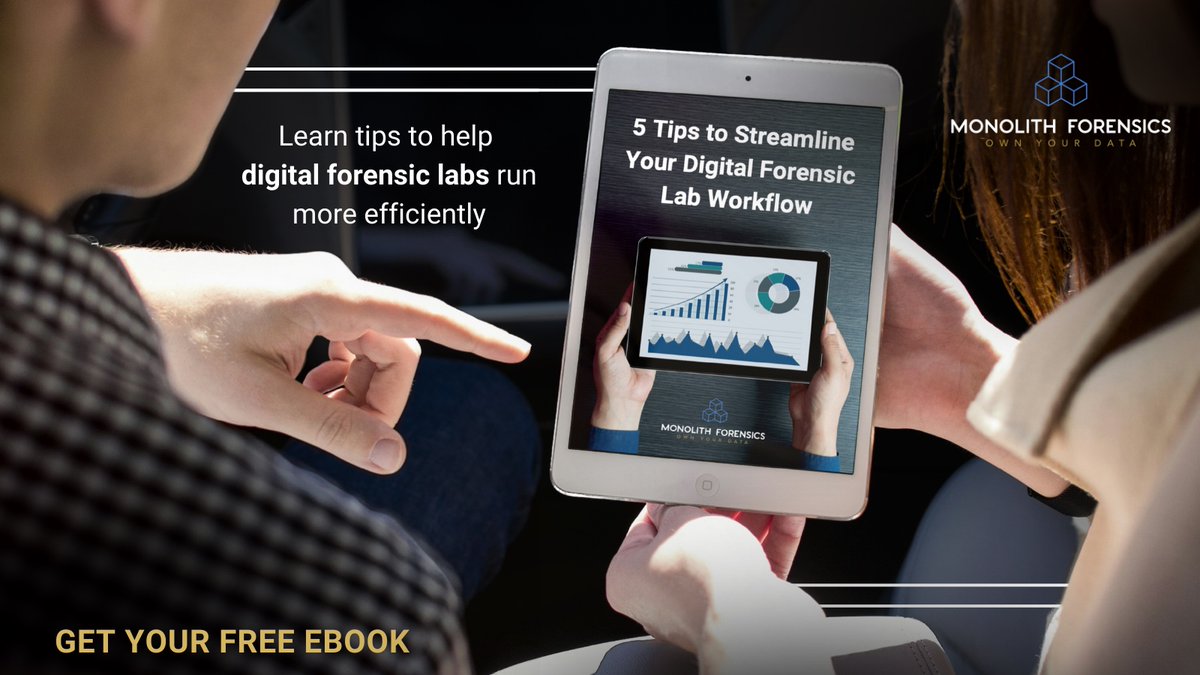 Monolith4n6's tweet photo. How long does it take to find case/evidence info in your lab? Without a centralized way to keep track of everything, it becomes much harder to retrieve information when needed.

Here are 5 tips to streamline your lab workflow, get your FREE ebook today: https://t.co/CJCCJjwpBl https://t.co/D5o5ZQ77cB