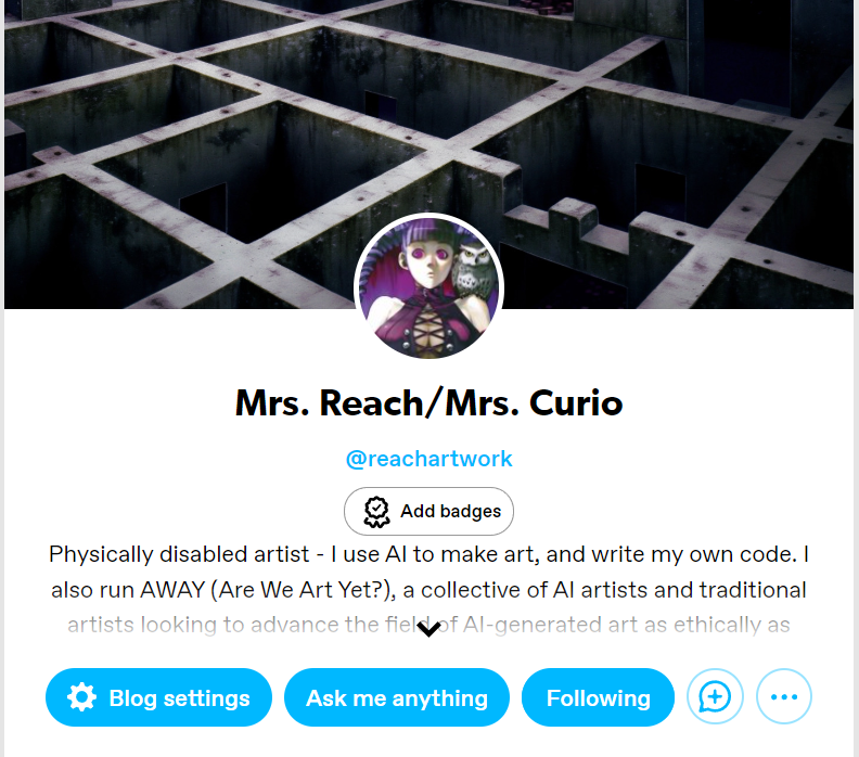 reachartwork's tweet image. i'll check in every now and again but i need to pull my use back of this site anyway. even if not for *gestures* the rest of this, it wasn't good for my brain and health anyway. here's where you can find me. same name on both sites.
you be good. i love you. see you tomorrow