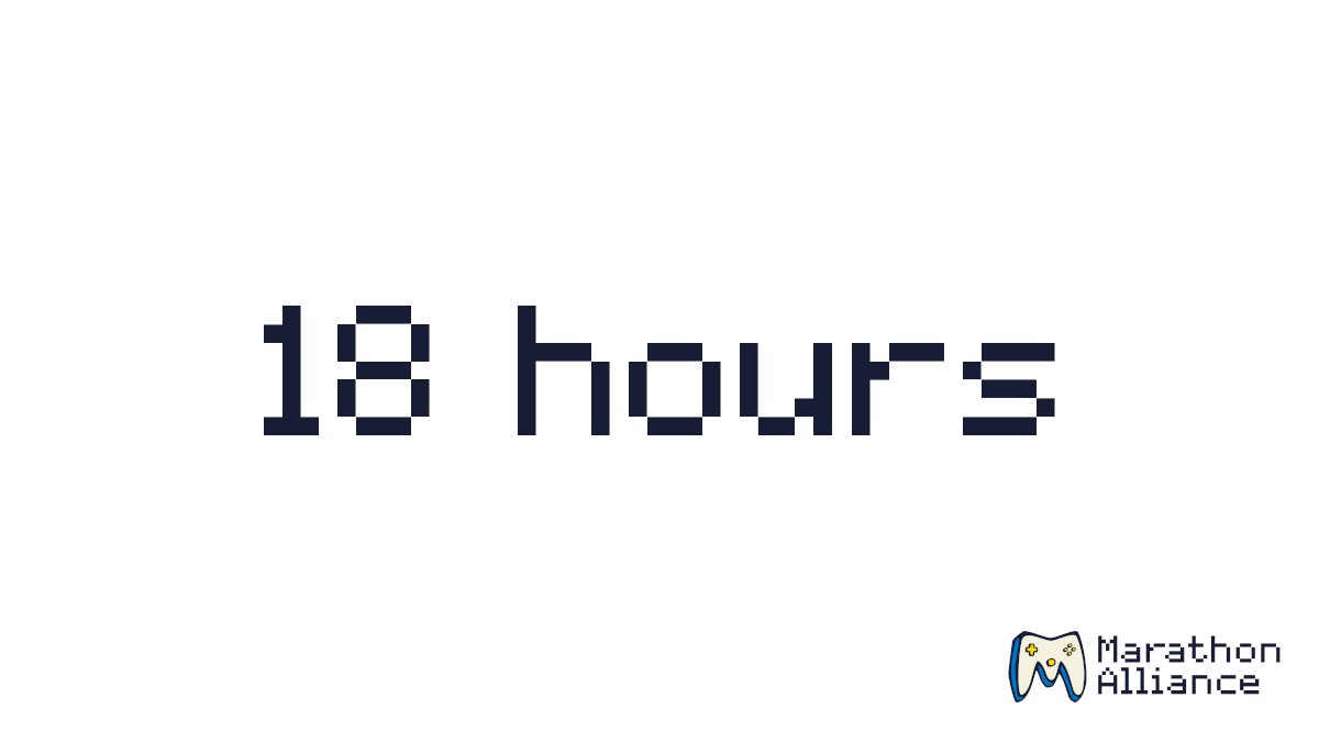 Just another 18 hours, and the wait is finally over - that's when the #MarathonAlliance24 event will finally commence, a nove project raising money for <a href="/projecthopeorg/">Project HOPE</a>!

🕛 12 PM CET
💻 twitch.tv/marathonallian…
🧾 horaro.org/ma/schedule
