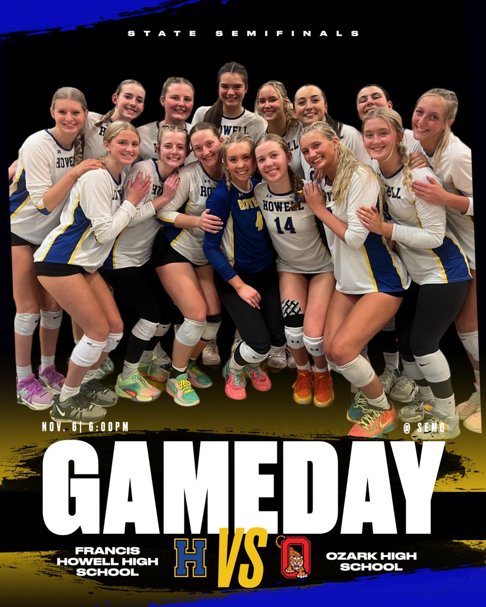 It’s a STATE GAMEDAY!!🎉🥳

📍 Show-Me Center @ SEMO
⏰ 6:00pm
🆚 Ozark HS