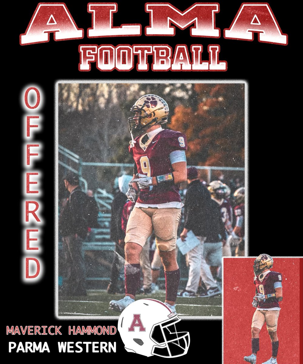 Maverick Hammond (@maverlckhammond) on Twitter photo After a great phone call with <a href="/CoachSpooner_/">Teddy Spooner</a> I’m very grateful to say I’ve received my 3rd offer to continue my football career at <a href="/AlmaScotsFB/">Alma College Football</a>. Thank you to <a href="/CoachYunck/">Matthew Yuncker</a> and <a href="/CoachSpooner_/">Teddy Spooner</a> and the rest of the Alma Staff for giving me this opportunity! After a great phone call with <a href="/CoachSpooner_/">Teddy Spooner</a> I’m very grateful to say I’ve received my 3rd offer to continue my football career at <a href="/AlmaScotsFB/">Alma College Football</a>. Thank you to <a href="/CoachYunck/">Matthew Yuncker</a> and <a href="/CoachSpooner_/">Teddy Spooner</a> and the rest of the Alma Staff for giving me this opportunity!