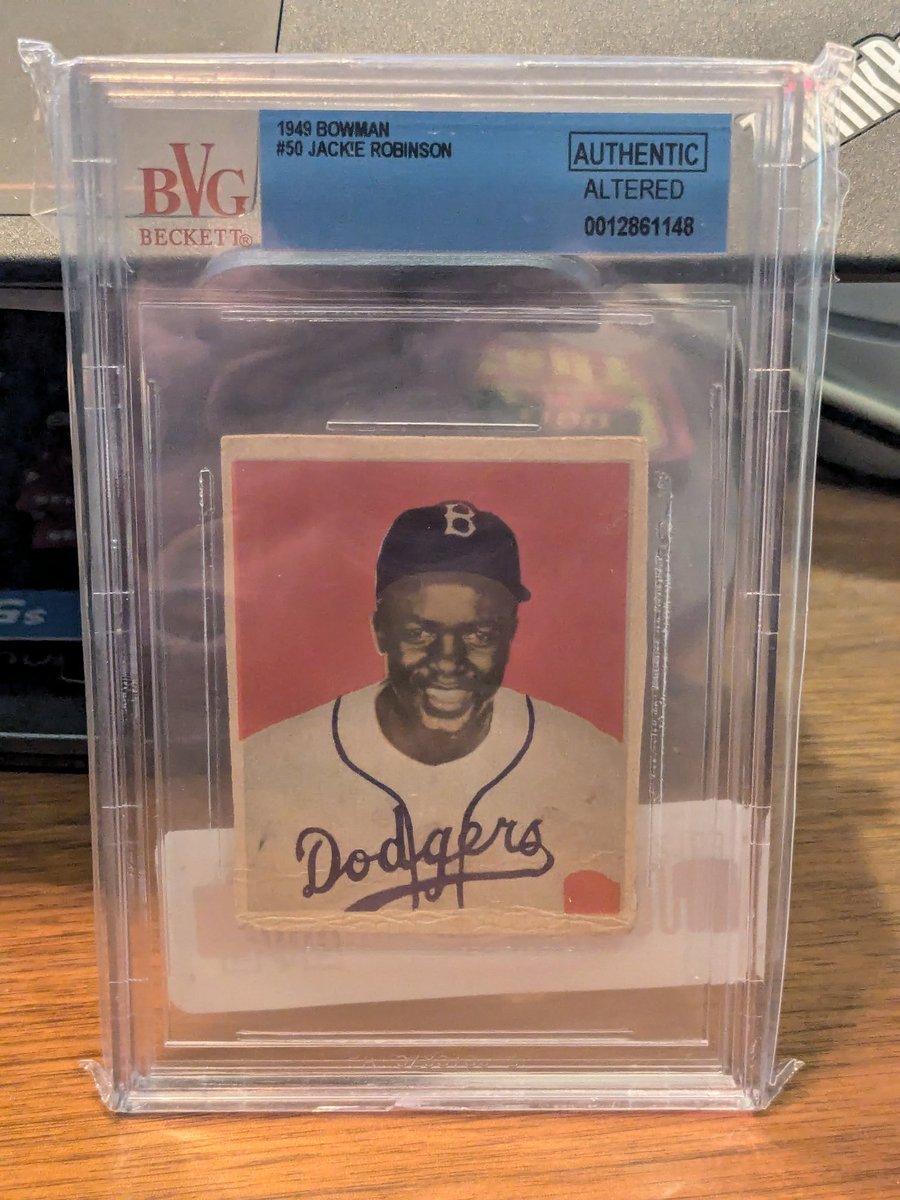 1949 Bowman Jackie Robinson #50 BVG Authentic Altered (trimmed?)
$1750 BMWT