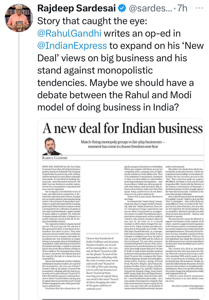 BesuraTaansane's tweet image. Look at the shamelessness of these people ! 

RaGa @RahulGandhi brazenly plagiarises
His chamcha @sardesairajdeep promotes the plagiarised article as RaGa own drafted op-ed

Both got royally exposed by @prettypadmaja 🔥🔥🔥