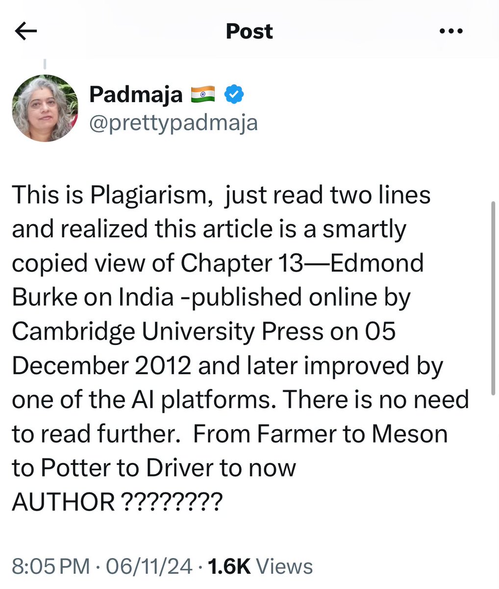 BesuraTaansane's tweet image. Look at the shamelessness of these people ! 

RaGa @RahulGandhi brazenly plagiarises
His chamcha @sardesairajdeep promotes the plagiarised article as RaGa own drafted op-ed

Both got royally exposed by @prettypadmaja 🔥🔥🔥