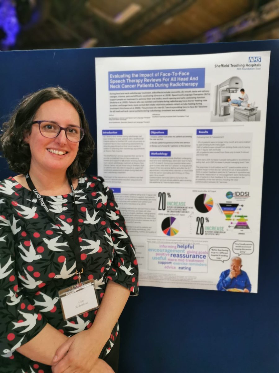 Smith8Anita's tweet photo. Busy day today for @SheffieldHosp SLT team @swallowsgroup conference, congrats @CeriRobertson1 and Anna on your great poster on impact of SLT during radiotherapy @forrestera4 @RCSLTResearch @SabrinaEltringh https://t.co/HmGs6vfyq9